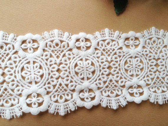 Off White Cotton Floral Lace Trim, Vintage Crochet Lace Trim, for Clothing  Decor, DIY Crafts, Sewing, by 2 Yards 