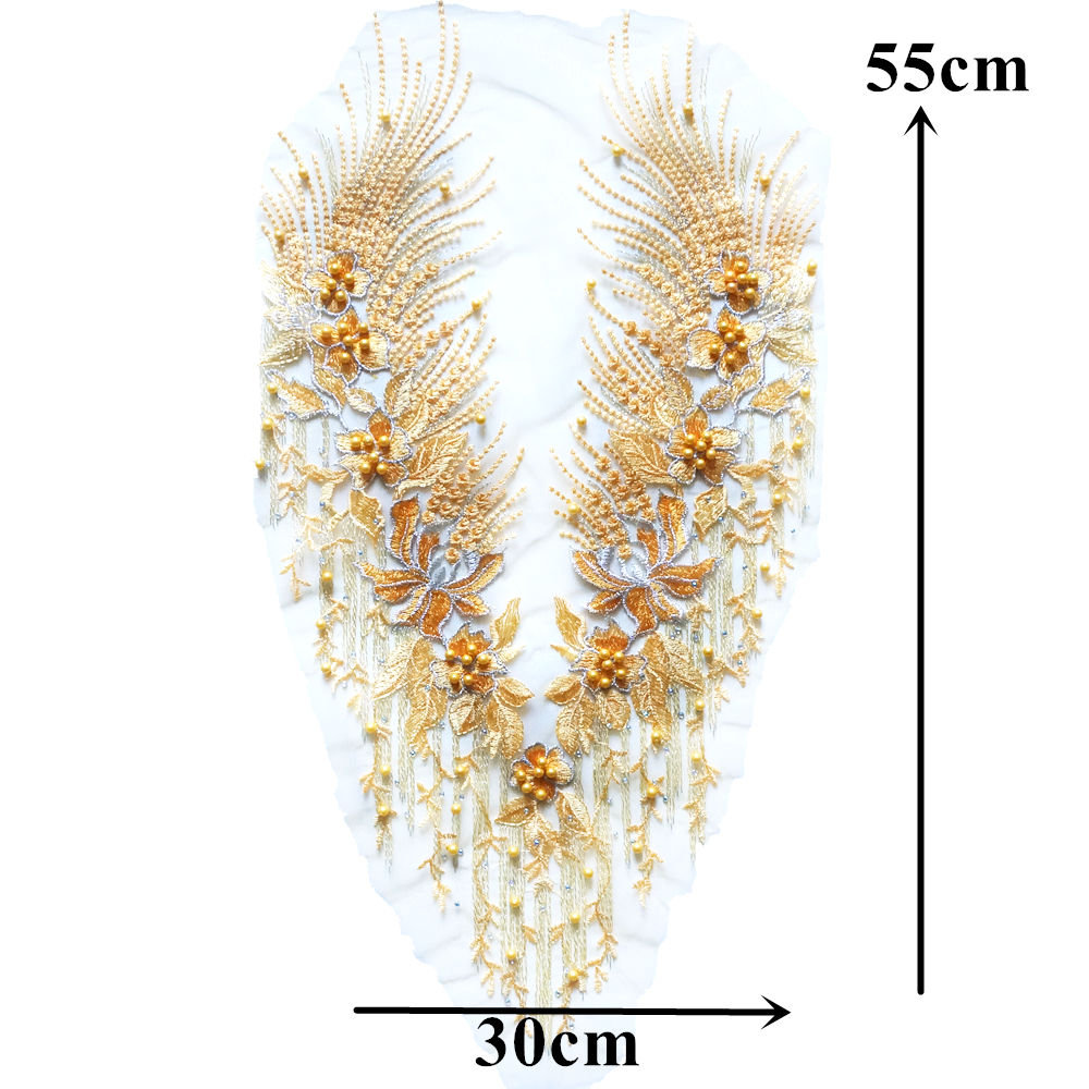 Applique En Dentelle Pailletée Pour Robe De Mariée - Bridal