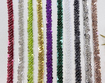 Perlen Spitzenbesatz, Atemberaubende Pailletten Nähborte, Bunte Schmaler Besatz, Schulter Riemen Besatz, Tanzkostüm Besatz, Abendkleid Abschluss, Anzug Abschluss