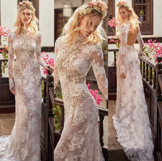 Rose Lace Evening Dress