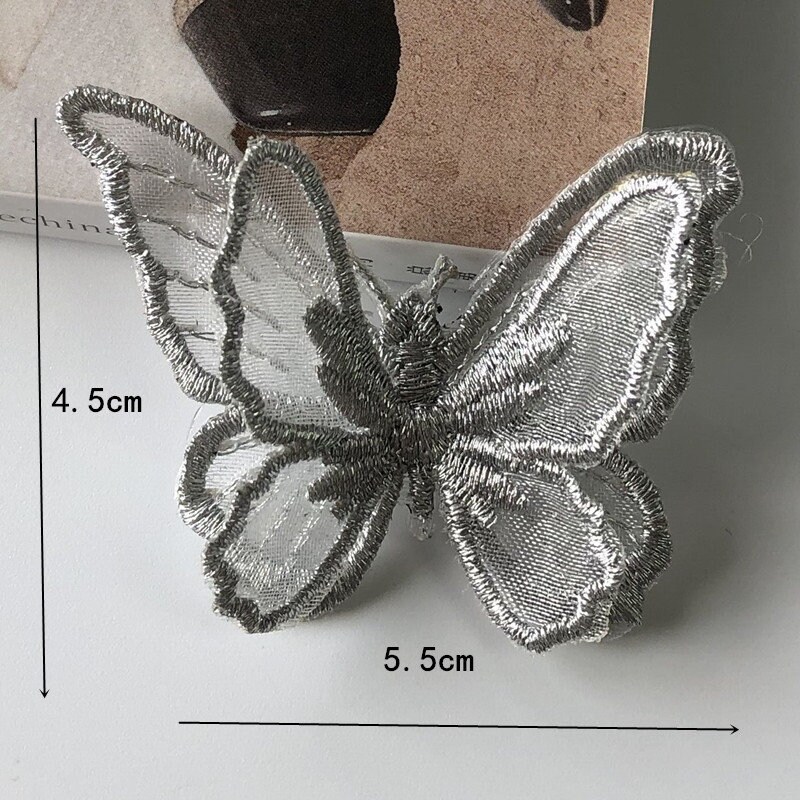 3d Embroidered Mesh Butterfly Patches For Clothing Diy Baby - Temu