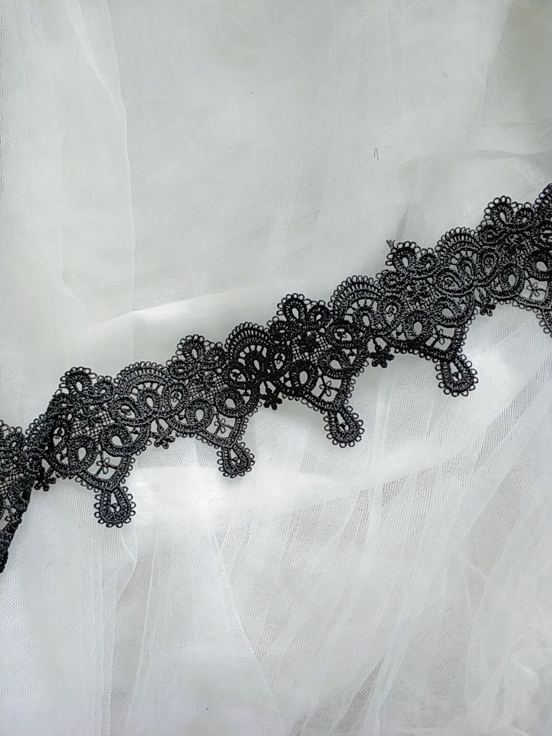 Black Venice Lace Trim Retro Rococo Lace Black Bridal Lace | Etsy