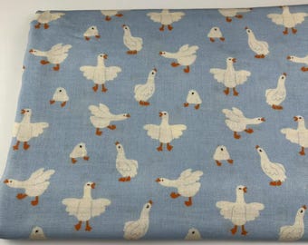 Goose Printed Fabric, Comfortable Cotton Apparel Fabric, By The Yard