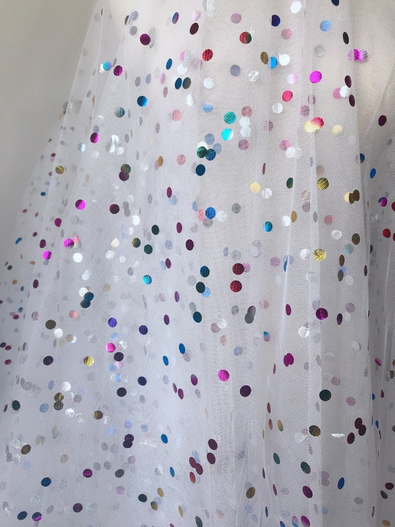 rainbow polka dot dress