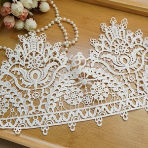 Vintage Off White Floral lace trim, Milk Fiber Lace Trim, Olives leaf lace trim, Crochet lace trim for Bridal, Gowns, Costume Design, 1 yard