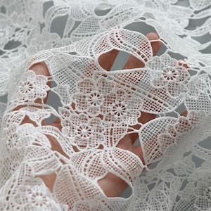 Mia Fabrics Inc, Red Guipure Lace Fabric Floral Bridal Lace Guipure Wedding  Dress by the Yard pick a Size -  Canada