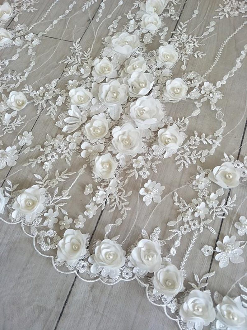 3d bridal fabric