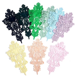 11 Colors, Hollow Out Flower Sewing Applique, Venice Embroidered Bodice Patch For Dress Costume Design
