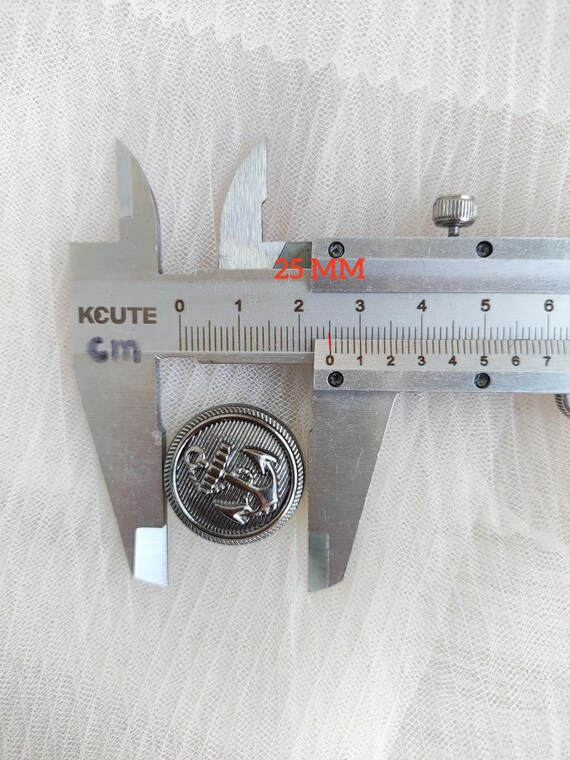 10 Bottoni In Metallo Dorato Con Design Marittimo Blu – 13 Mm, Made In Germany