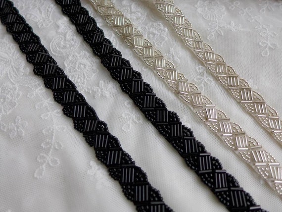 black beaded trim for dresses 2 Color, Beaded Trim, Black Beaded Lace, Silver Beaded Trim, Wedding Bridal  Sash Trim Beaded Supply, by 1 Yard