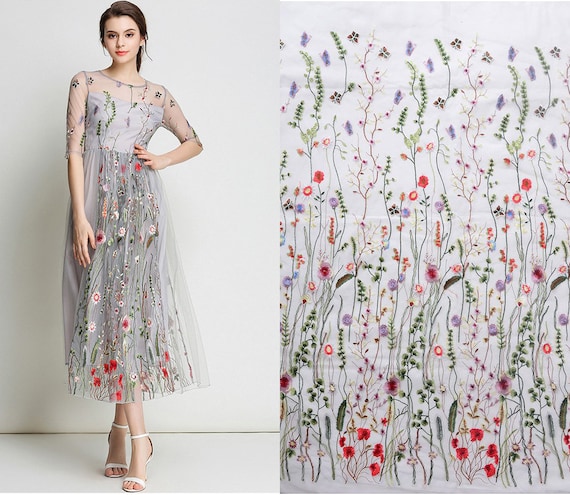 AMERI MEDI EMBROIDERY TULLE LACE DRESS Ｍ Ameri MEDI EMBROIDERY TULLE LACE DRESS M