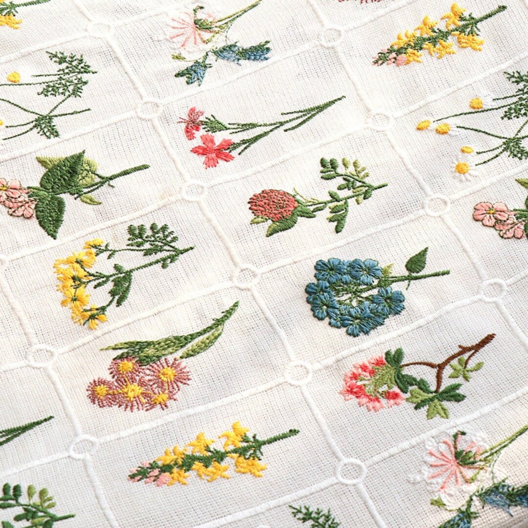 Multicolors Embroidery Flowers Applique Lace Fabric Blossom Etsy