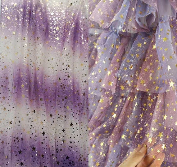 Galaxy Ombre Print Glitter Mesh Lace Fabric, Gradient Stars Moons Tulle  Fabric for Maxi Dress, Evening Dress, Tutu, Party Dress - Etsy