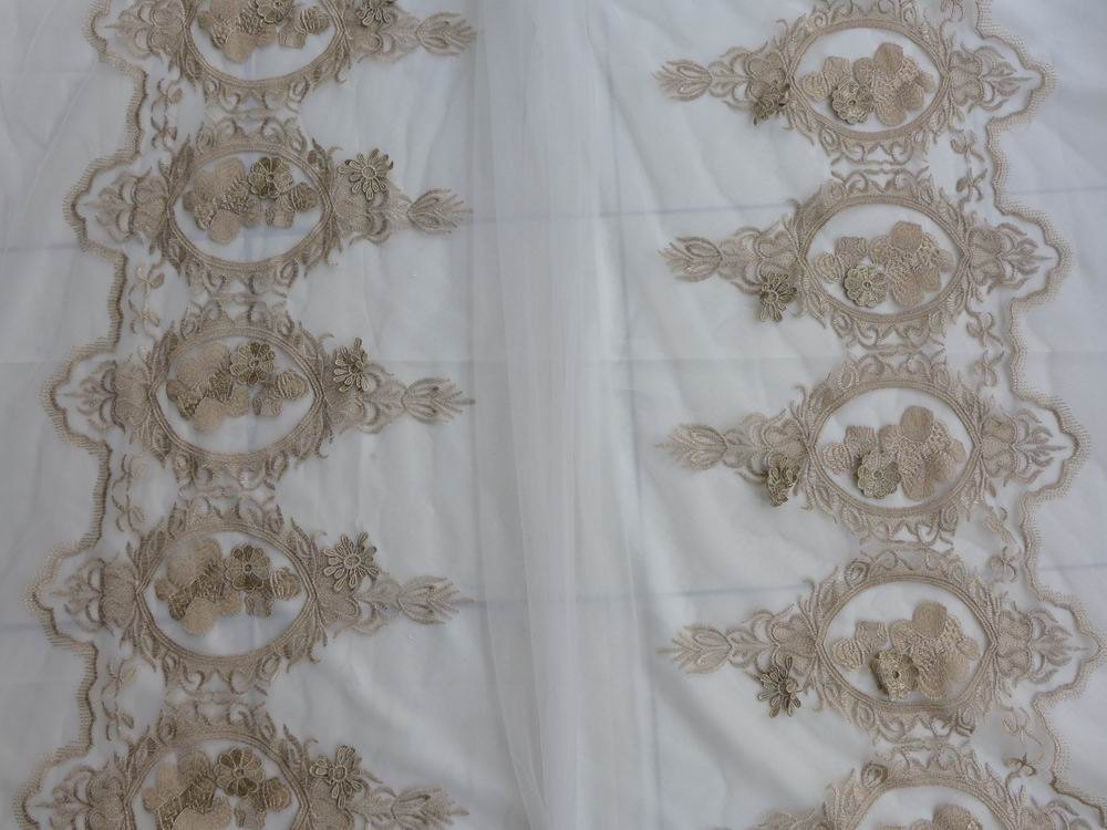 Vintage gold lace fabric gold embroidery lace fabric big