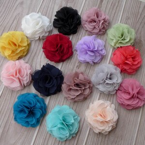 16 Colors Soft Chiffon Flower, Wedding Lace Flower Applique, Flower ...
