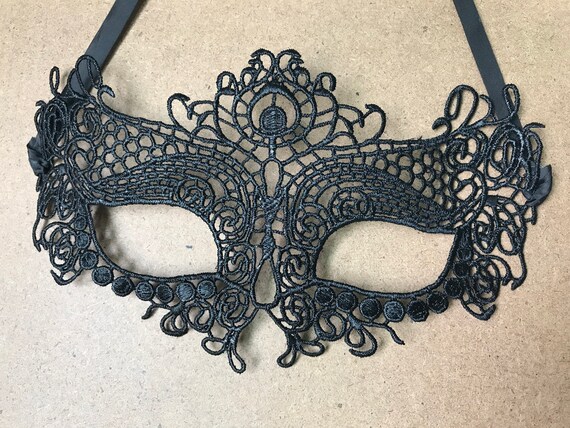 sexy black lace party masquerade queen venetian eye mask women