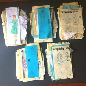 Vintage sewing pattern section bundles (12)