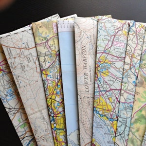 Vintage British map envelopes (8)