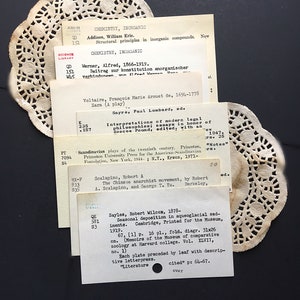 7 tarjetas de biblioteca antiguas