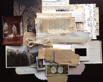 125+ Neutral toned paper ephemera pack