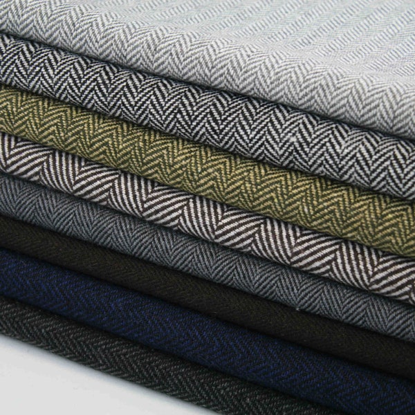 Coussins de canapé en tissu d'ameublement en mélange de laine et tweed à chevrons 1,5 m de large LIVRAISON GRATUITE