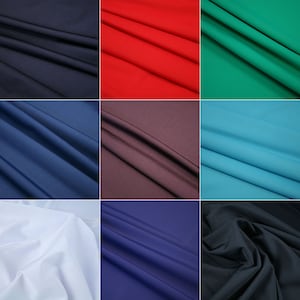 Premium Lycra Fabric Plain Coloured 4 Way Stretch Gymwear Leggings Dancewear Swimwear 150cm Wide FREE SHIPPING