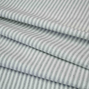 French Ticking Striped Cotton Linen Blend Fabric Premium Quality 55&quot; Wide FREE SHIPPING