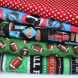 American football Spot Craft Cotton Quilting Fabric Sale by the meter FREE SHIPPING