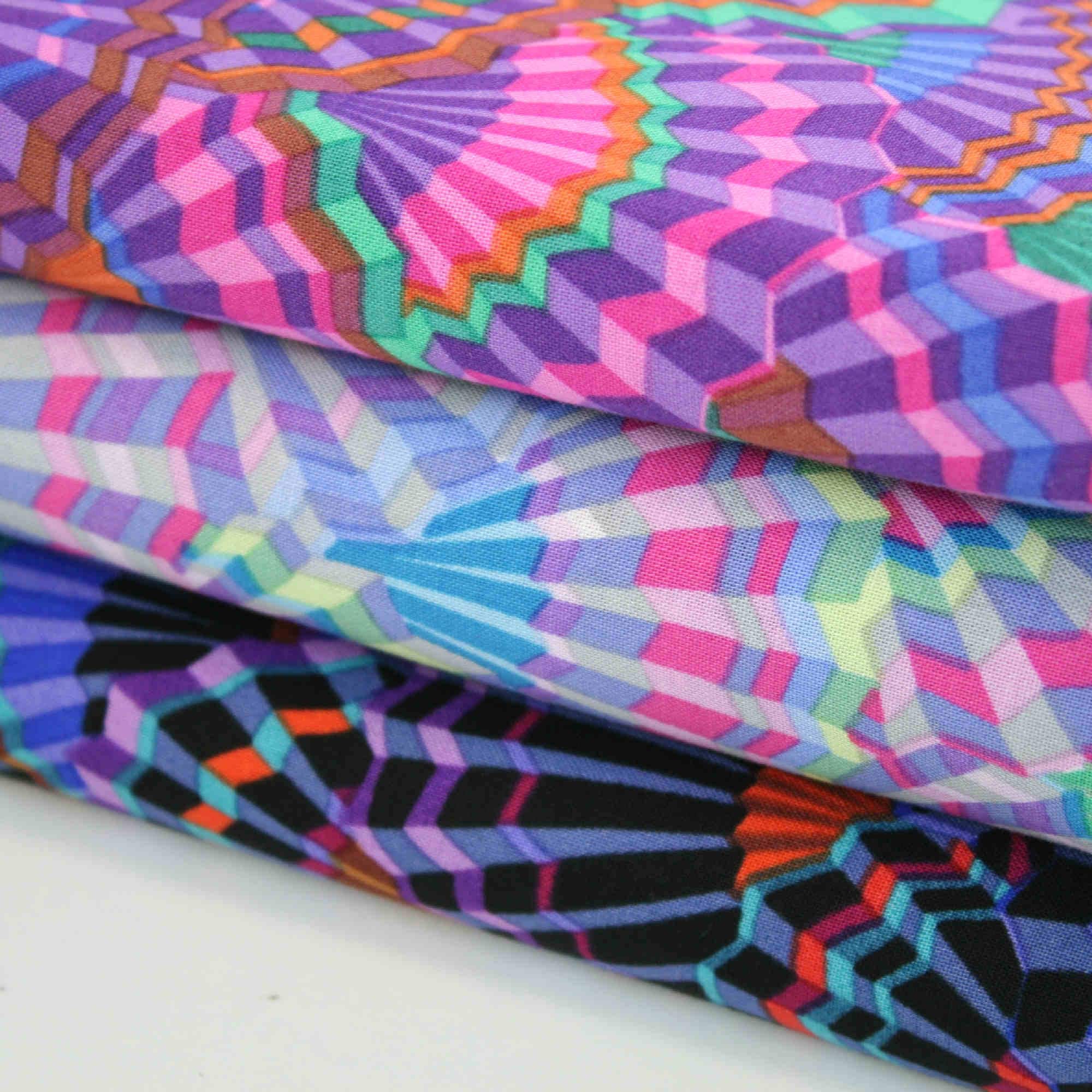 Kaffe Fassett Paper Fans 100% Cotton Quilting Craft Clothing Fabric 3 Colors Sold By 0.5 Meter SALE  FREE SHIPPING