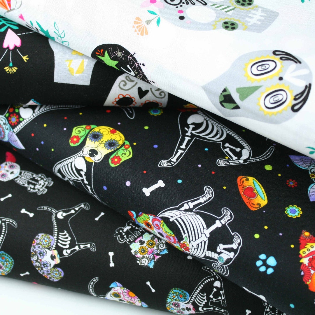 Timeless Treasures Windham Fabric - Fiesta Sugar Skulls 100% Cotton ...