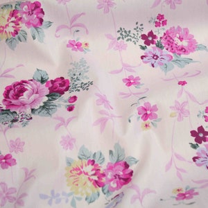 2mDress Floral 100% cotton Craft Backing Bunting Quilting  63&quot; /160 cm width Free Shipping Sold by The Meter