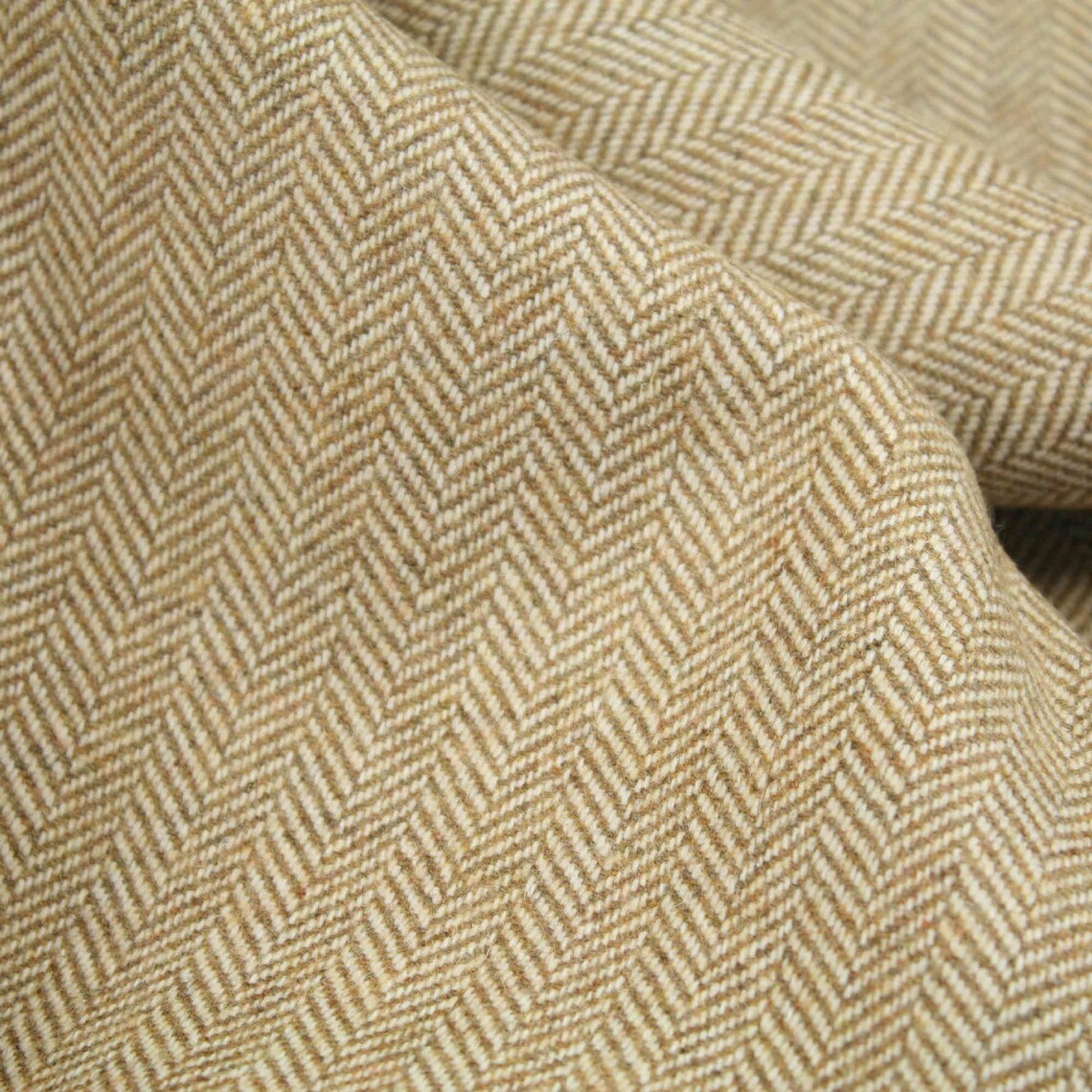 Herringbone 50 Wool Blend Tweed Upholstery Fabric Sofa Etsy