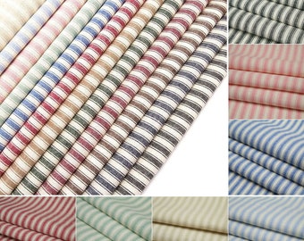 Ticking Stripes 100% Cotton Fabric Premium Quality 57&quot; /146cm Wide FREE SHIPPING