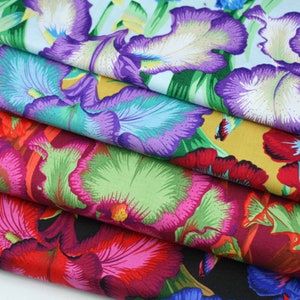 Kaffe Fassett Collective Bearded Iris Cotton Quilting Clothes Fabric FRRE SHIPPING