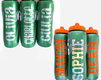 Personalized 32 oz gatorade squeeze water bottle with vinyl name decal/name label | Team Gatorade | Sports Bottle personalized | Coach Gift