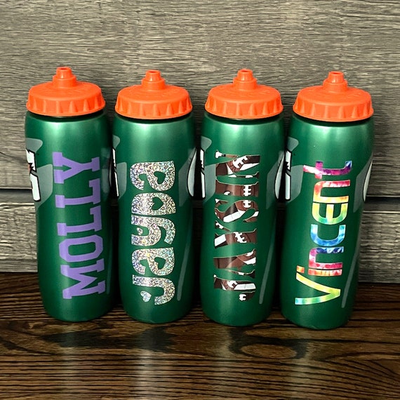 Personalized 32 Oz Gatorade Squeeze Water Bottle With Vinyl Name