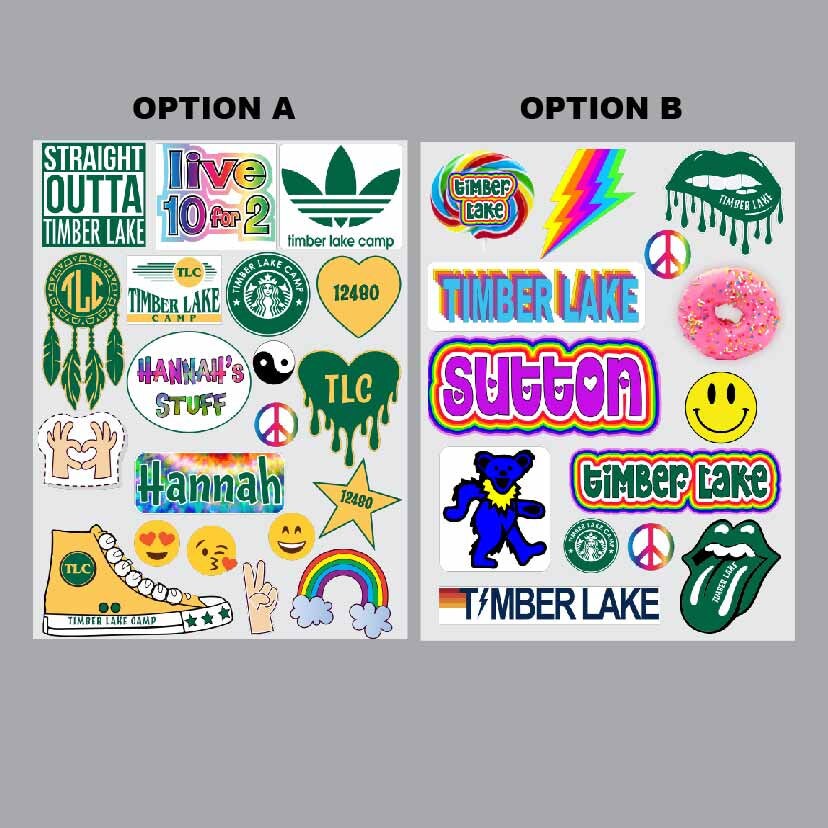 Personalized Timber Lake Camp Sticker Sheet Decorate Your Camp Stuff With  These Camp Stickers -  Canada