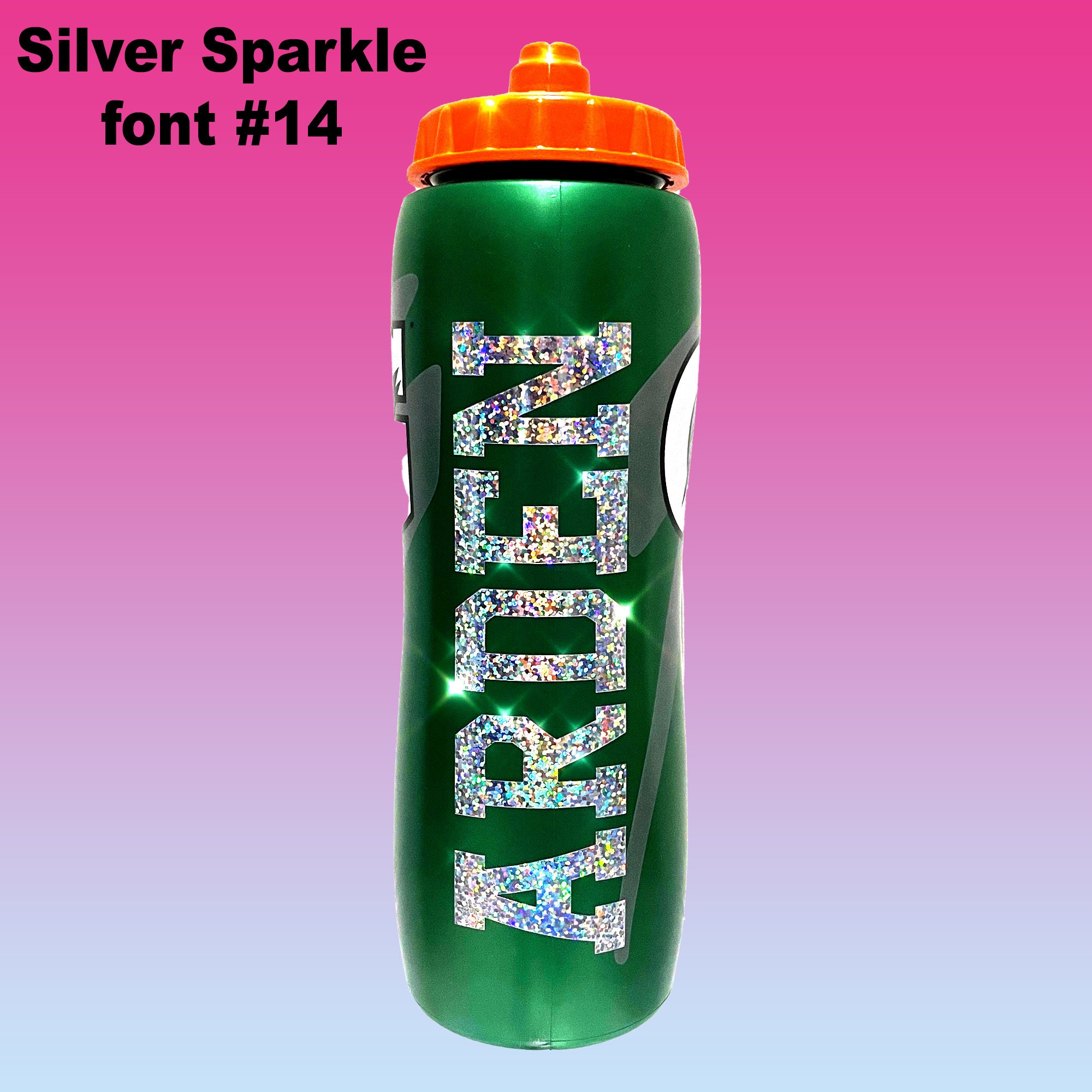 Personalized 32 Oz Gatorade Squeeze Water Bottle With Vinyl Name