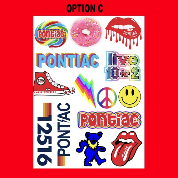 Buy Camp Pontiac Personalized Camp Sticker Sheet Pontiac