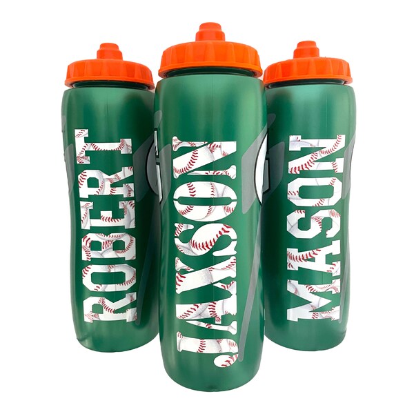 Personalized Bulk Baseball Water Bottle Etsy