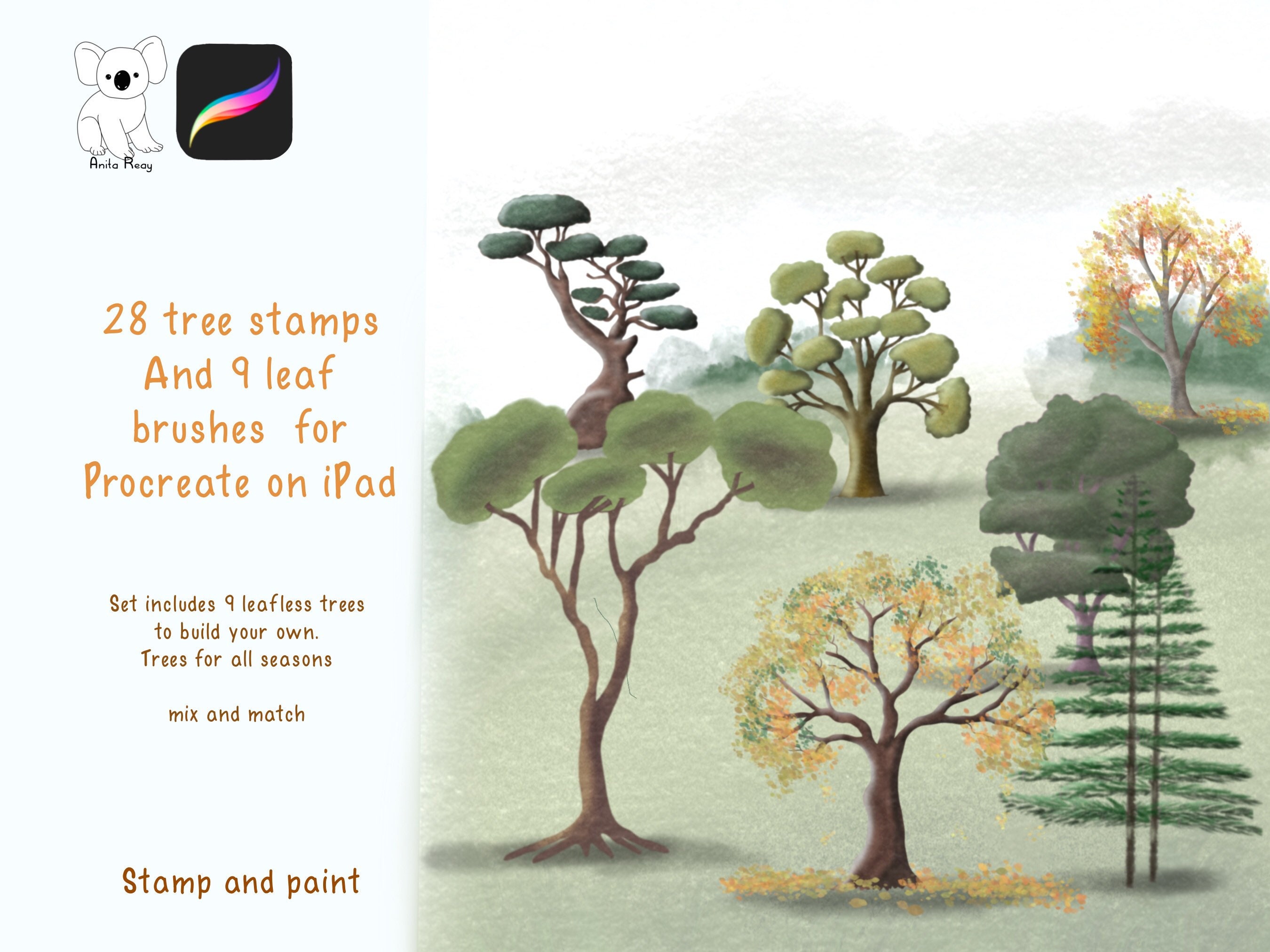 Tree procreate - Etsy España
