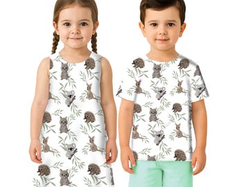 Seamless design Cute Aussies- Australian themed pattern for paper, fabric etc Australian themed cute animals