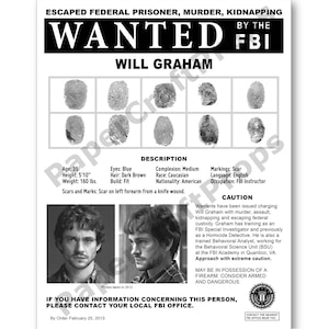 Will Graham Wanted Poster