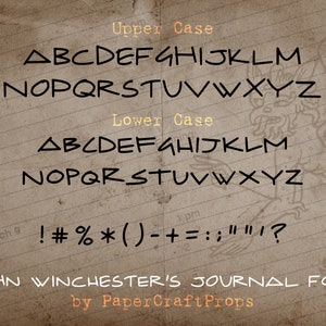 John Winchester&#39;s journal font