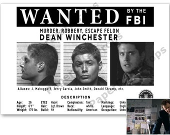 Se busca Dean Winchester grande Póster