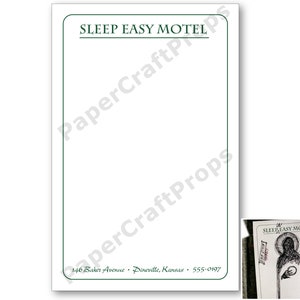 Supernatural &quot;Sleep Easy Motel&quot; Notepad Paper Replica