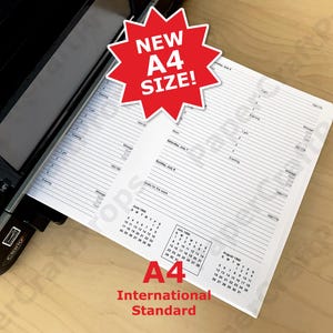 NEW A4 Size! John Winchester&#39;s Journal DIY Calendar Pages