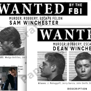 Set of two Winchester Large Wanted Posters