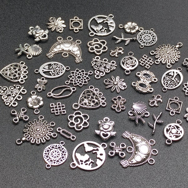 Earring Connectors, Tibetan Silver Connectors, Connectors for Jewelry Making, Connectors for Earrings & Bracelets, Bulk Connectors