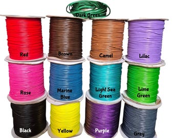 2mm Waxed Korean Cotton Cord, Waxed Cord, Cotton String 2mm Mixed Colour, Waxed Cotton Cord String, Macrame Cord, Polyester Cord